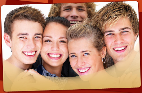 stock photo of a group of teens