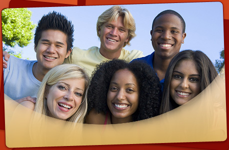 stock photo of a group of teens